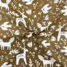 Printed Cotton YIHA Mocha / Gray Sky
